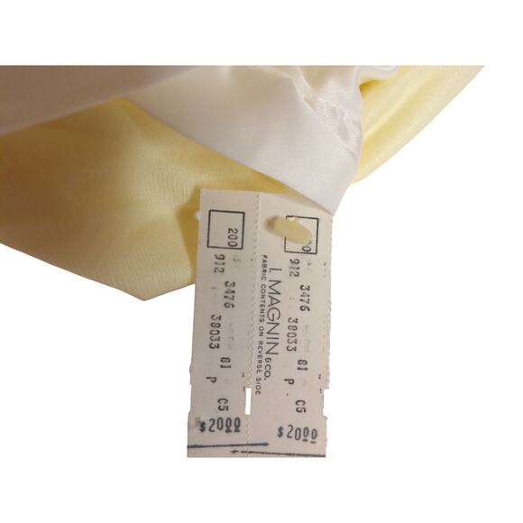 Vintage Christian Dior I. Magnin Butter Yellow White Floral Trim Nightgown READ - Picture 2 of 8